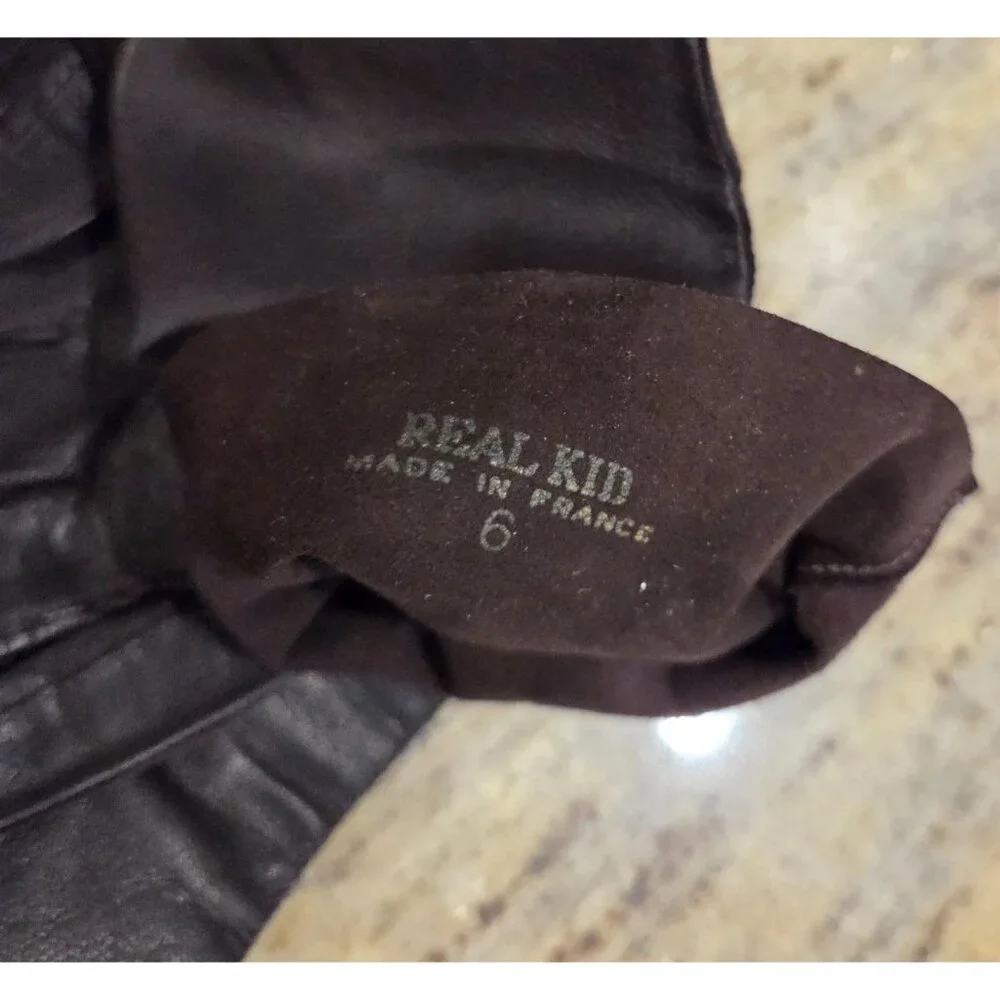 Vintage Womens Size S 6 Brown Leather Formal 13